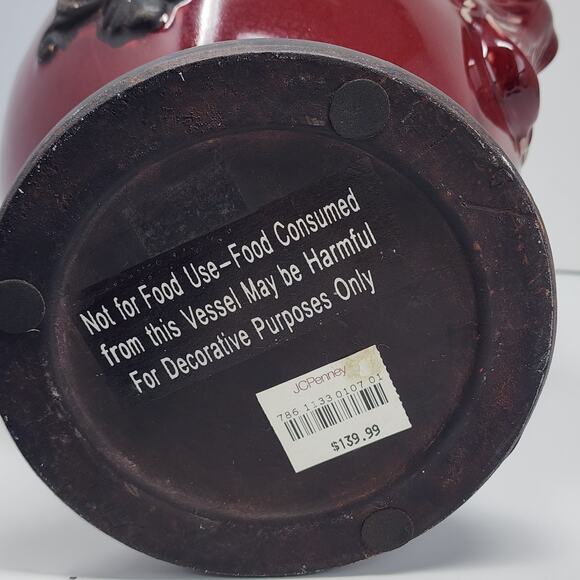 Gothic Red & Black Damask Vase - Picture 7 of 10